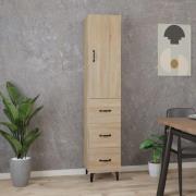 vidaXL Highboard sonoma eik 34,5x34x180 cm konstruert tre