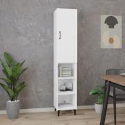 vidaXL Highboard hvit 34,5x34x180 cm konstruert tre