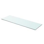 vidaXL Hyllepanel klart glass 80x25 cm