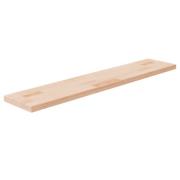 vidaXL Hylleplate 100x20x2,5 cm ubehandlet heltre eik