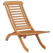 vidaXL Utestol sammenleggbar 50x90x69 cm heltre teak