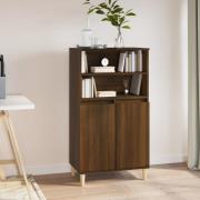 vidaXL Highboard brun eik 60x36x110 cm konstruert tre