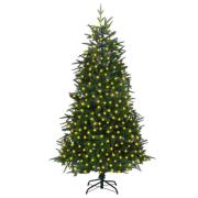 vidaXL Forhåndsbelyst kunstig juletre 240 cm PVC og PE