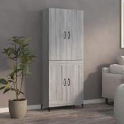 vidaXL Highboard grå sonoma 70x34x180 cm konstruert tre