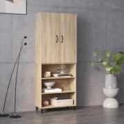 vidaXL Highboard sonoma eik 69,5x32,5x180 cm konstruert tre