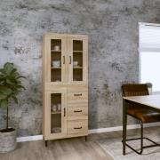 vidaXL Highboard sonoma eik 69,5x34x180 cm konstruert tre