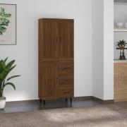 vidaXL Highboard brun eik konstruert tre