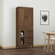 vidaXL Highboard brun eik konstruert tre