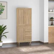 vidaXL Highboard sonoma eik konstruert tre