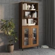 vidaXL Highboard brun eik konstruert tre