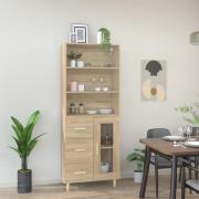 vidaXL Highboard sonoma eik konstruert tre