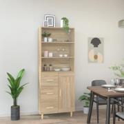 vidaXL Highboard sonoma eik konstruert tre