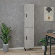 vidaXL Highboard betonggrå 34,5x34x180 cm konstruert tre