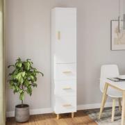 vidaXL Highboard hvit 34,5x34x180 cm konstruert tre