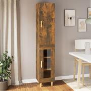 vidaXL Highboard røkt eik 34,5x34x180 cm konstruert tre