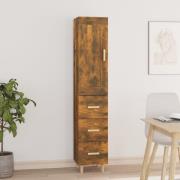 vidaXL Highboard røkt eik 35x34x180 cm konstruert tre