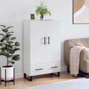 vidaXL Highboard høyglans hvit 69,5x31x115 cm konstruert tre