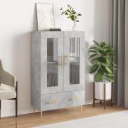 vidaXL Highboard betonggrå 69,5x31x115 cm konstruert tre