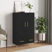 vidaXL Highboard svart 69,5x31x115 cm konstruert tre