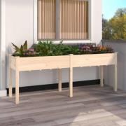 vidaXL Plantekasse med foring 203x53x76 cm heltre gran