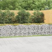 vidaXL Buet gabion høybed 800x50x100 cm galvanisert jern