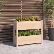 vidaXL Plantekasse 77x25x66 cm heltre furu