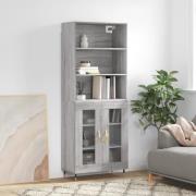 vidaXL Highboard grå sonoma 69,5x34x180 cm konstruert tre