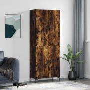 vidaXL Highboard røkt eik 69,5x34x180 cm konstruert tre