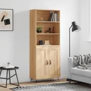 vidaXL Highboard sonoma eik 69,5x34x180 cm konstruert tre