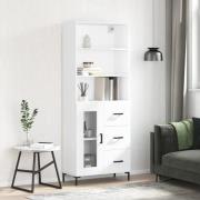 vidaXL Highboard hvit 69,5x34x180 cm konstruert tre