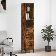 vidaXL Highboard røkt eik 34,5x34x180 cm konstruert tre