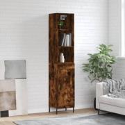 vidaXL Highboard røkt eik 34,5x34x180 cm konstruert tre