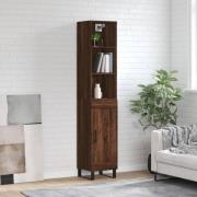 vidaXL Highboard brun eik 34,5x34x180 cm konstruert tre