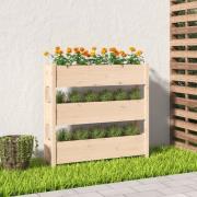 vidaXL Plantekasse 112x25x104,5 cm heltre furu