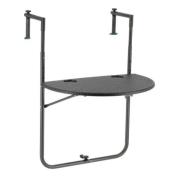 441601 Livin'outdoor Balcony Foldable Table Half Round Grey