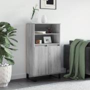 vidaXL Highboard grå sonoma 60x36x110 cm konstruert tre