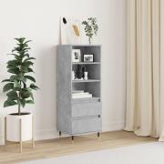 vidaXL Highboard betonggrå 40x36x110 cm konstruert tre