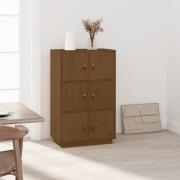 vidaXL Highboard honningbrun 67x40x108,5 cm heltre furu