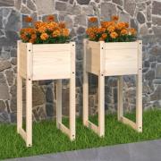 vidaXL Plantekasser 2 stk 40x40x81 cm heltre furu