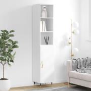 vidaXL Highboard hvit 34,5x34x180 cm konstruert tre