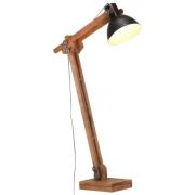 vidaXL Gulvlampe svart heltre mango E27