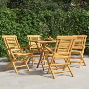 vidaXL Klappstoler 4 stk 56x63x90 cm heltre teak