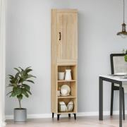 vidaXL Highboard sonoma eik 35x34x180 cm konstruert tre