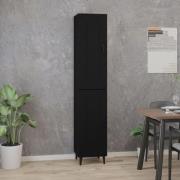 vidaXL Highboard svart 35x34x180 cm konstruert tre