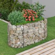 vidaXL Gabion høybed galvanisert jern 120x50x50 cm