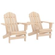 vidaXL Adirondack hagestoler med tebord heltre gran