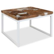 vidaXL Salongbord teak harpiks 60x60x40 cm