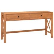 vidaXL Skrivebord med 2 skuffer 140x40x75 cm teak