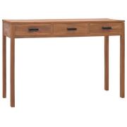 vidaXL Kontorpult 110x40x75 cm heltre teak