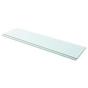 vidaXL Hyllepaneler 2 stk klart glass 100x25 cm